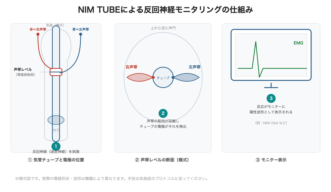 NIM TUBEによる反回神経モニタリングの仕組み